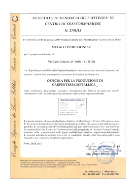  - MetalCostruzioni srl